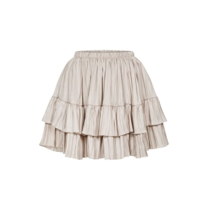 Ecru mini skirt with frills Mikki
