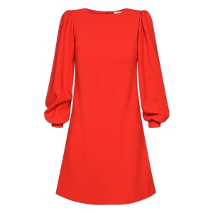 Red dress with bouffant sleeves Puffy by Swing