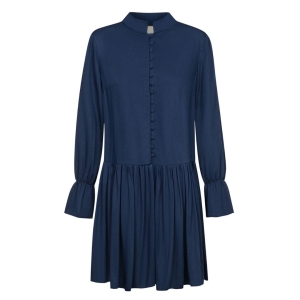 Navy blue unzipped dress with loose fit Mirrage by Swing