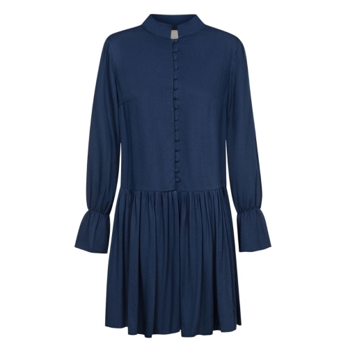 Navy blue unzipped dress with loose fit Mirrage by Swing