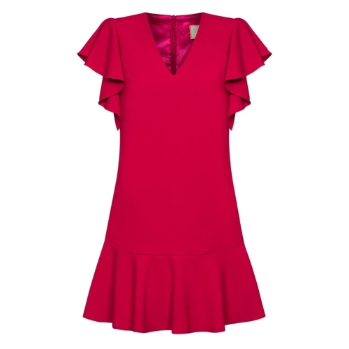 Red cocktail dress with ruffle Megan by Swing