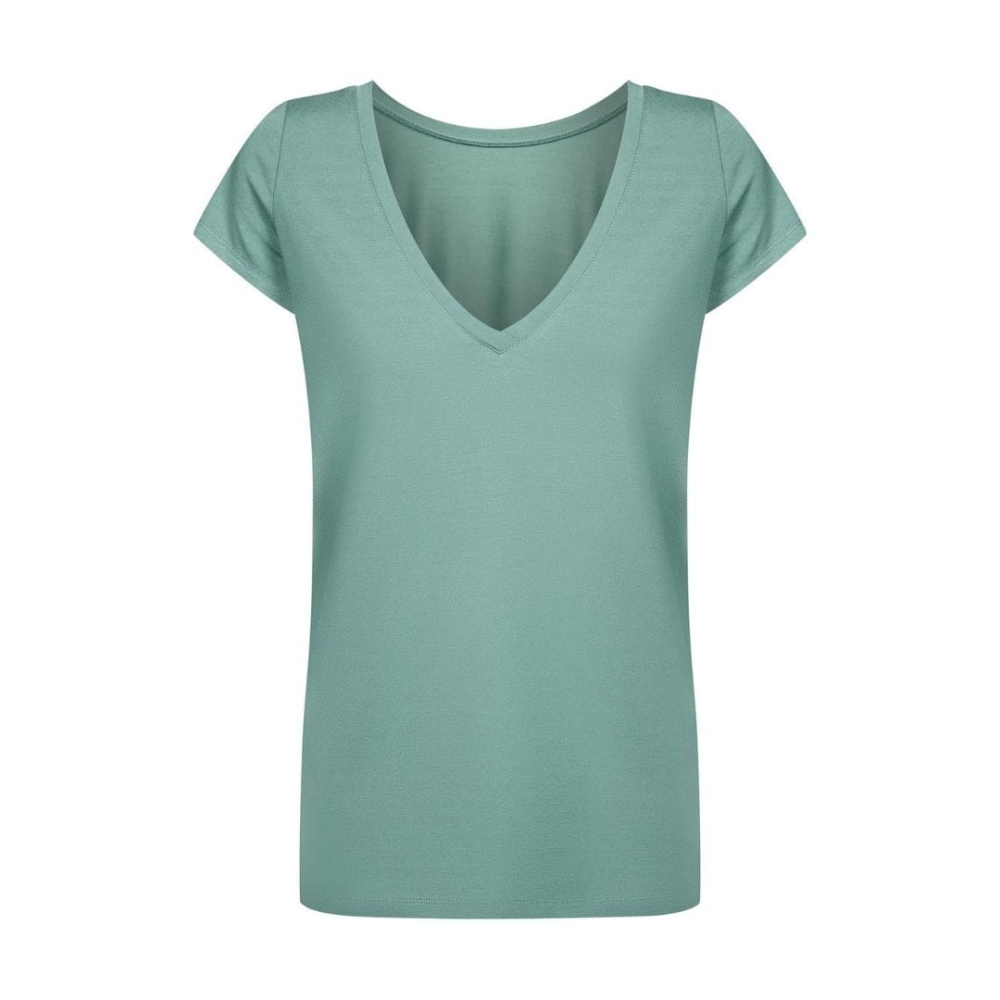 Zielony oliwkowy dwustronny T-shirt by Swing