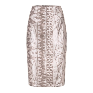 Diamond by Swing high-waisted sequin graphite skirt