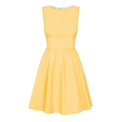 Yellow flared dress Lucina by Swing