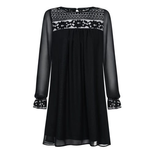 Black dress with lace trim Grace by Swing