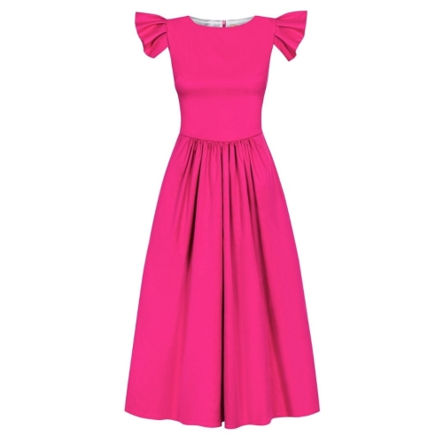 Fuchsia midi dress Butterfly by Swing