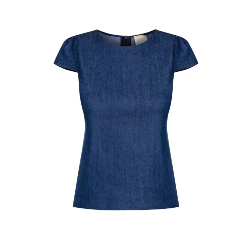 Denim denim blouse by Swing