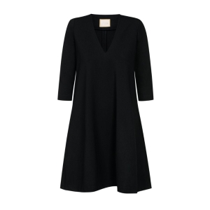 Black knit dress with deep neckline Melani by Swing