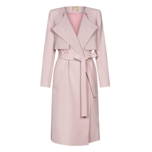 Pink coat with decorative lapels Simple by Swing