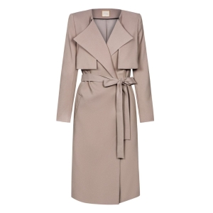Beige coat with decorative lapels Simple by Swing