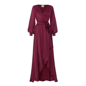 Long dress with shorter front Irmina dark purple by Swing
