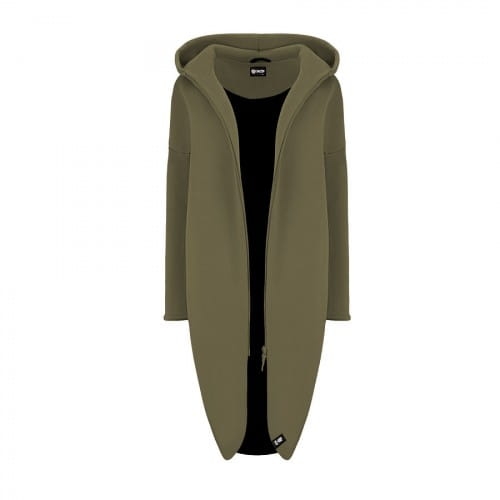 Khaki long tracksuit coat by MKTP