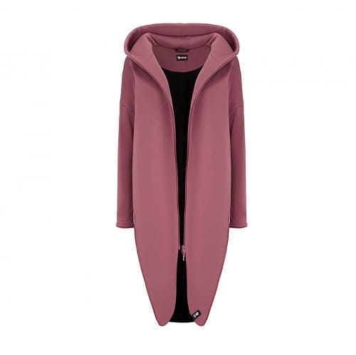 Dark pink long tracksuit coat by MKTP