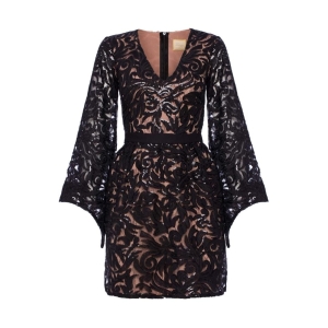 Black lace dress with wide sleeves Valerie by SWING