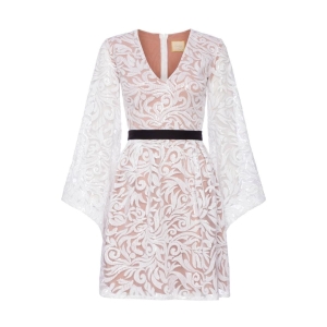 White lace dress with wide sleeves Valerie by SWING