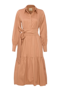 Beige shirt dress with emery cut Monaco