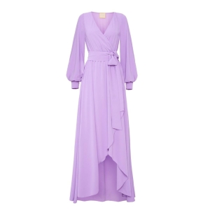 Lilac long dress with shorter front Irmina by Swing