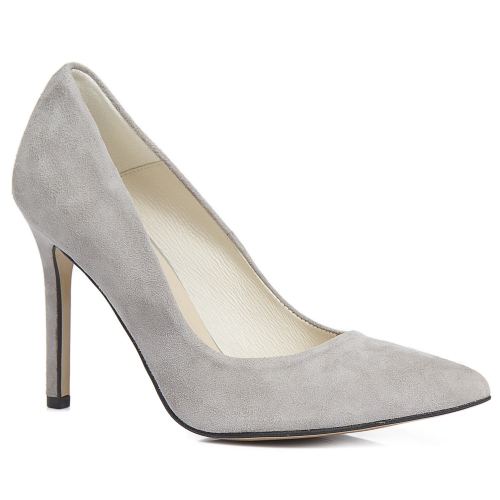 Grey suede leather pumps by Gianmarko