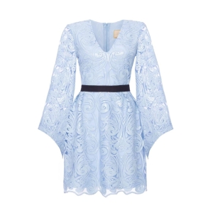 Blue lace dress with wide sleeves Valerie II by SWING
