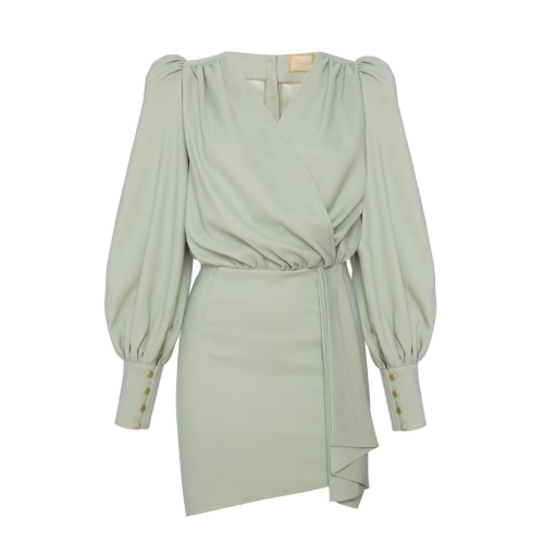 Mint elegant Stefany dress with envelope neckline by Swing