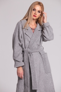 Grey wool oversize coat by Tova