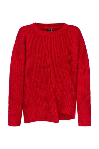 Red asymmetric sweater by Gianmarko