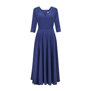 Cobalt dress with deep neckline Marilyn by Swing