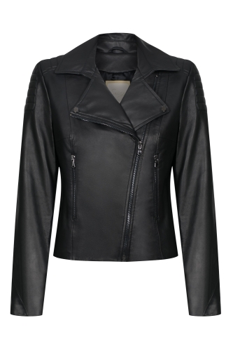 Black leather ramoneska by Swing