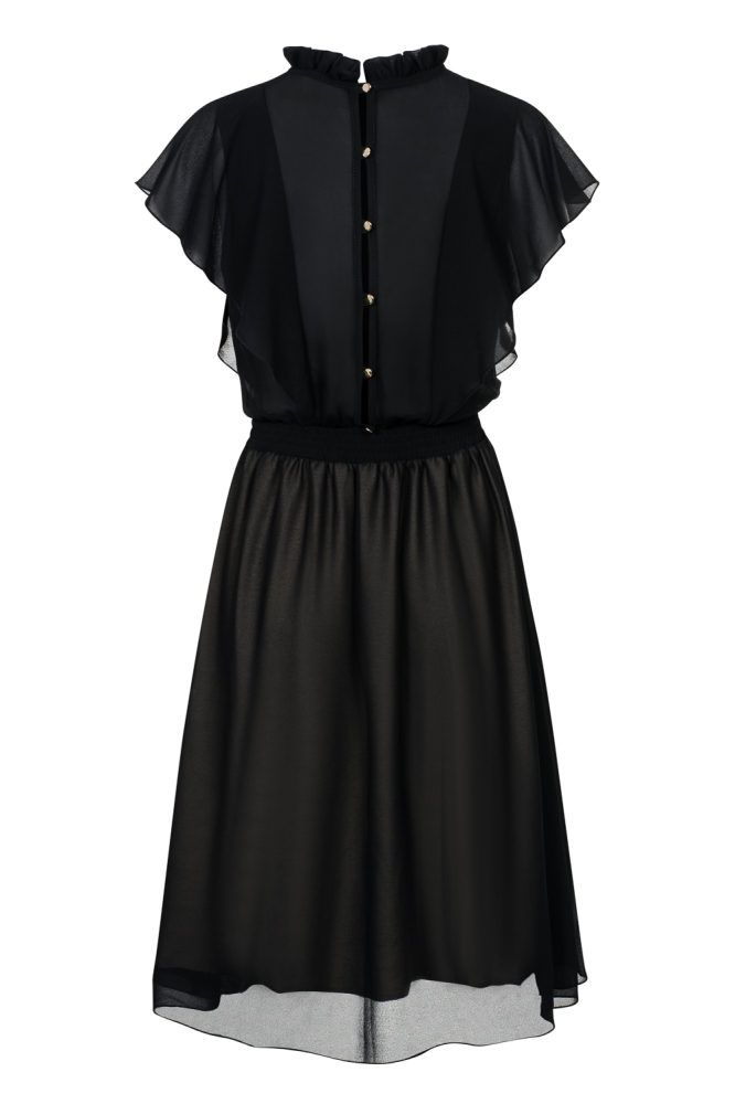 Czarna plisowana sukienka Harmony SWING 