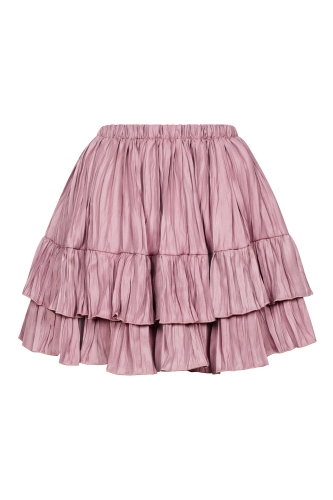 Mini skirt with frills dirty pink Mikki