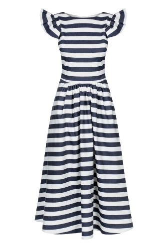 Striped fit & flare midi dress Butterfly by Swing 