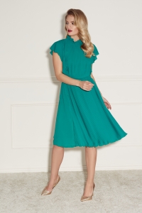 Green pleated dress Harmony by Swing