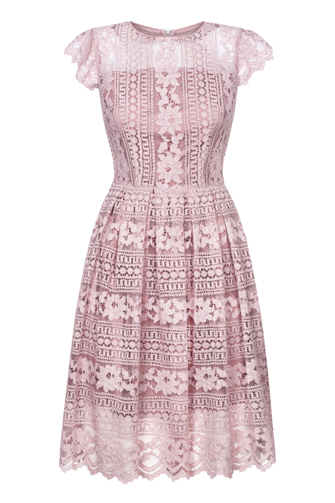  Różowa koronkowa sukienka SOFIA Swing