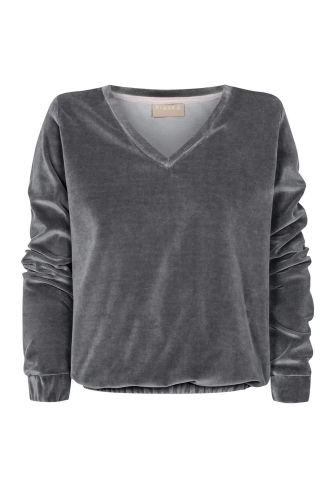 Grey velvet sweatshirt Velvet Preska