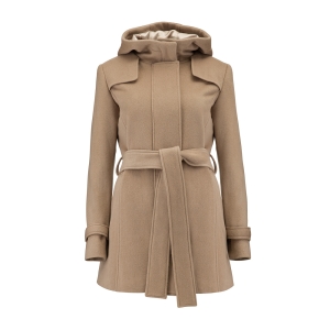 Caramel wool Vicky cashmere blend jacket by Swing