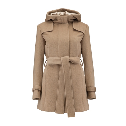 Caramel wool Vicky cashmere blend jacket by Swing