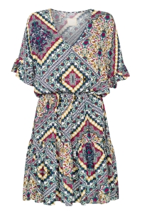 Viscose dress in Aztec pattern with elastic waistband Hanah by Swing