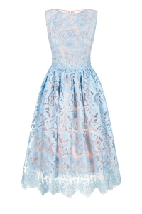 Light blue lace midi dress Cherry by Swing