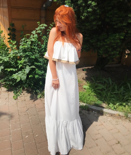 Long white Spanish dress Verona by Swing
