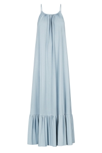 Baby blue skinny strap maxi dress