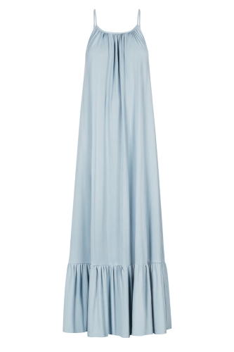 Baby blue skinny strap maxi dress