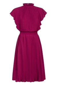 Burgundy pleated dress Harmony by Swing