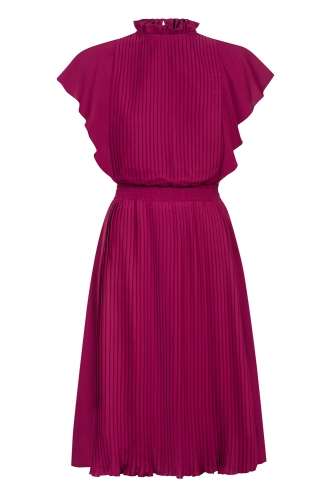 Burgundy pleated dress Harmony by Swing